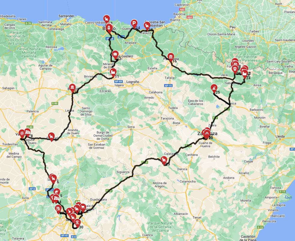 Madrid Roundrip - Pyrenees and the North East